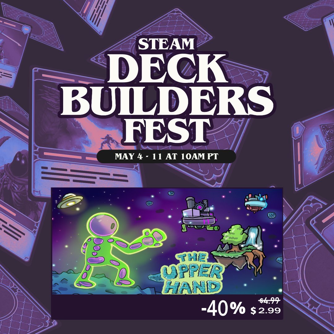 brain_syringe's tweet photo. The Upper Hand is on sale for Deck Builders Fest. #indiegames https://t.co/Z5zNmbjeZn