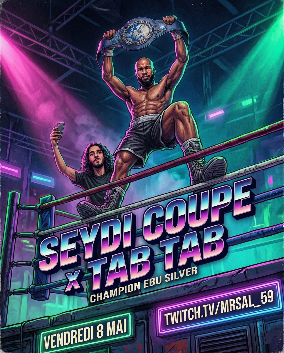 MrSal59's tweet photo. Rendez vous ce vendredi 8 Mai sur ma chaîne twitch pour nos invités du jour seydi coupe &amp; tab tab 🔥🟣🎥🎬 https://t.co/gMSaHRaIGJ