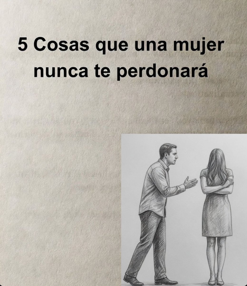 IronStrategy's tweet photo. 5 Cosas que una Mujer Nunca te Perdonará

- Hilo - 🧵 https://t.co/XQWa6Nl2ES