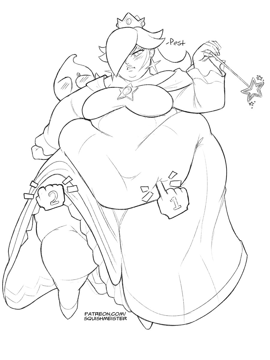 Squish_meister's tweet photo. Weekly sketch done for Patreon of Peach's 'big' sister. https://t.co/XmgXbvgSXJ