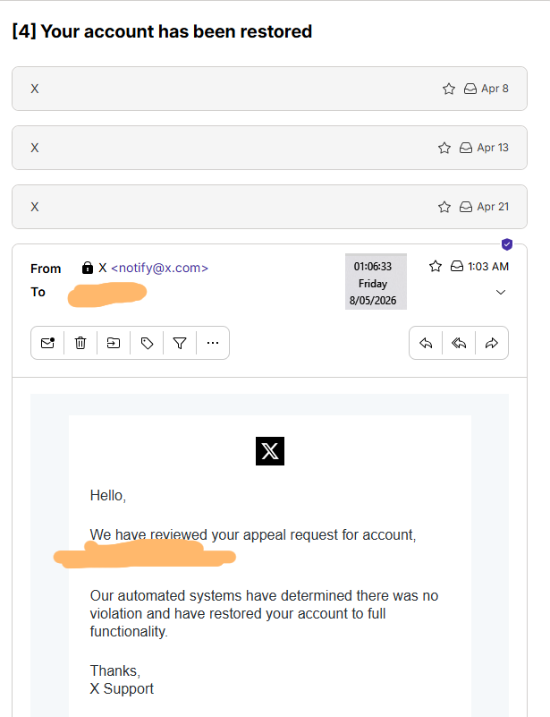 ajcrwl's tweet photo. bro how is this such an unfixable issue @Support
4th appeal auto accepted, account still locked. https://t.co/BNJuL8GWfl