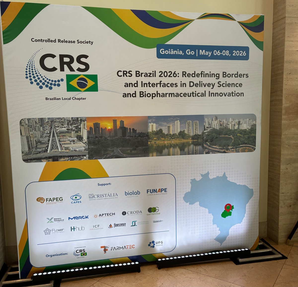 brunocsarmento's tweet photo. Honored to attend #CRSBrazil2026 in #Goiania and participate in round table discussions on rational design and translational in drug delivery, with excellent line-up of international speakers. Thanks to @brazilcrs and @EMLima3 for outstanding organization.
https://t.co/oBvd58ERwJ https://t.co/Uv20XjU4AK