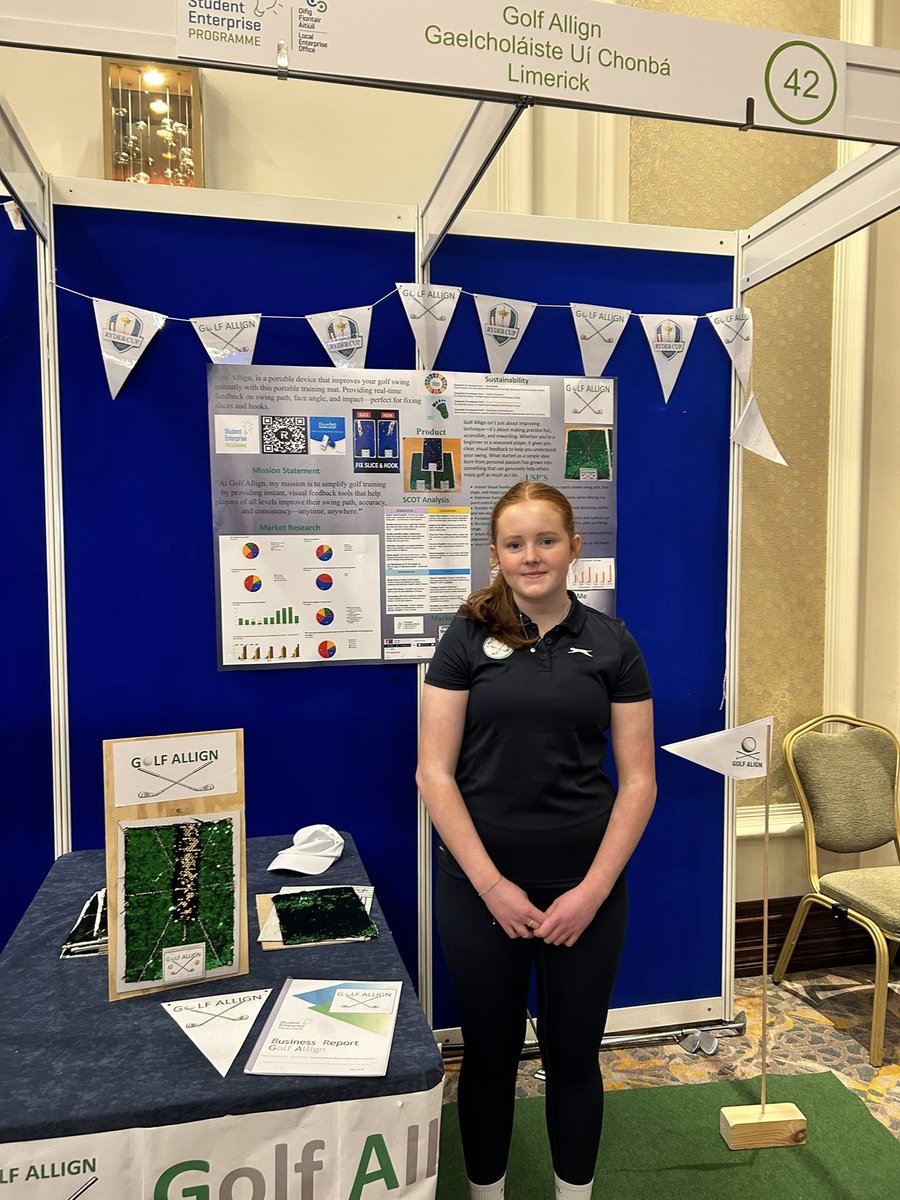 GolfAllign's tweet photo. All set up at the National Finals of Student Enterprise Awards https://t.co/Mfdn90aSNz