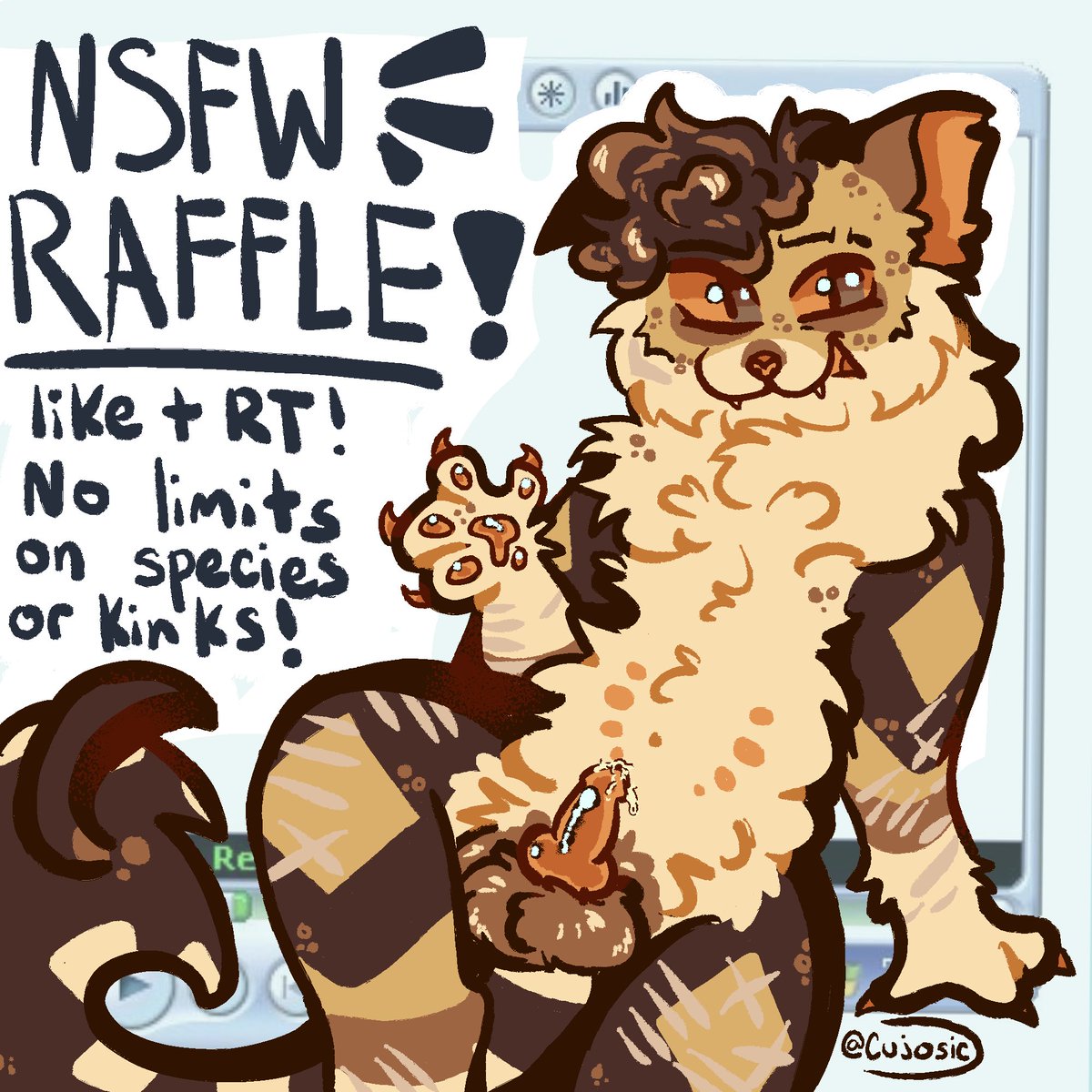 midagyu's tweet photo. Ummm 🤔🤔🤔 raffle 😋😋😋😋 all u gotta do is like + rt !!! Will end this once I reach 150 followers!! 

-any species 
-any kinks
-no limits
#fighterfelines #feralnsfw https://t.co/oIaXOksO6T