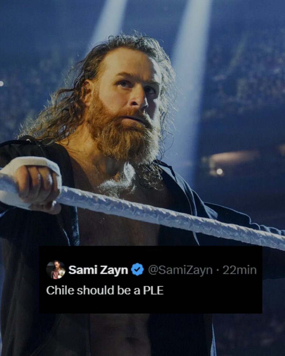 Nuestro chileno honorario 🇨🇱, don Sami Zayn Díaz, reaccionó al Sold Out en 15 minutos de WWE en Chile.

¡Háganle caso a Samito!