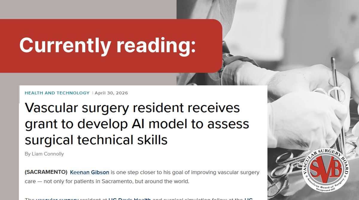 vsb_abs's tweet photo. This article discusses a #vascularsurgery resident's efforts to develop a computer vision–based AI training platform designed for environments where traditional surgical education models are simply not feasible. Read more here: https://t.co/7qvb0PoxdI https://t.co/L7fWfMkb6n
