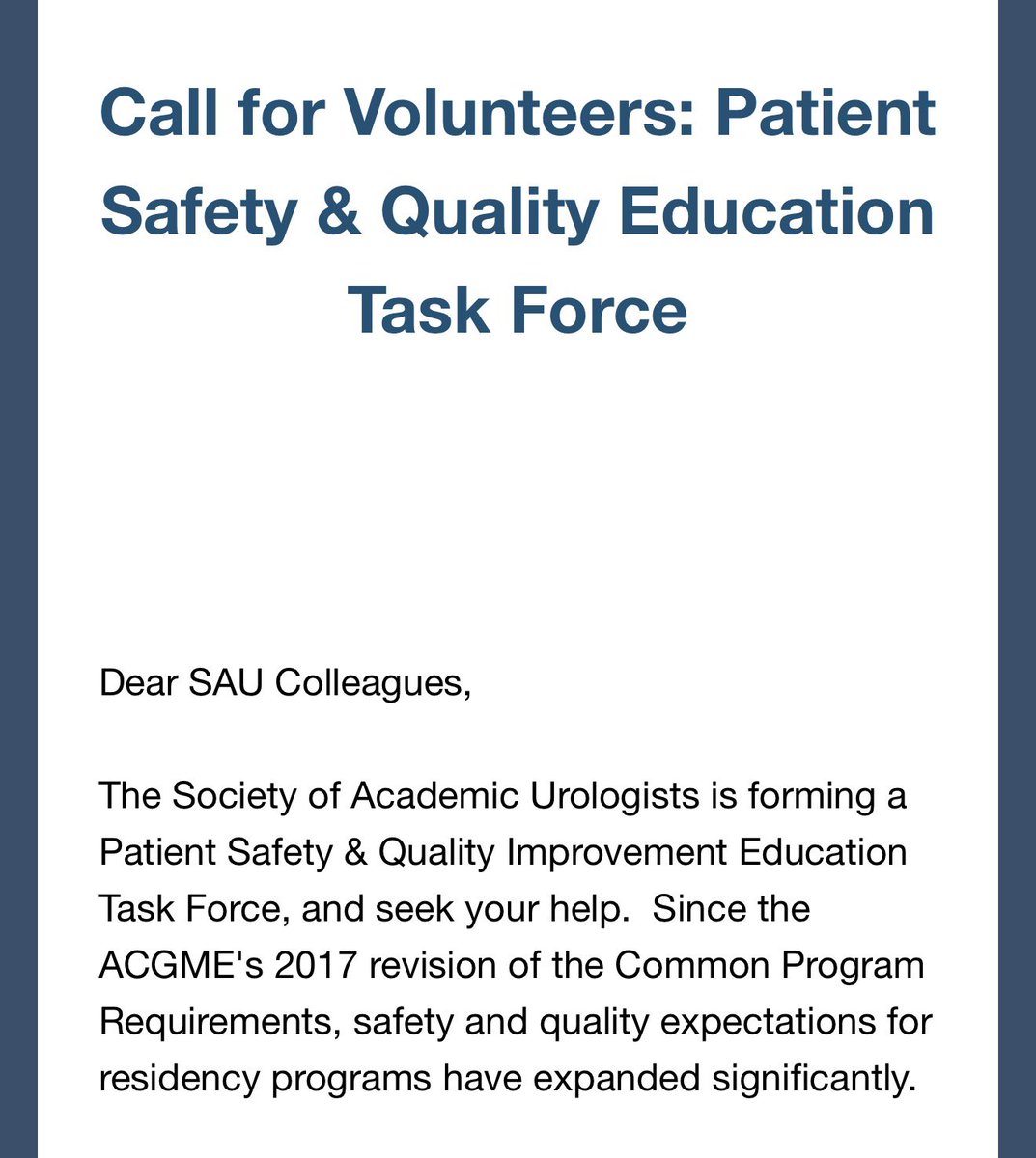 Society of Academic Urologists tweet media