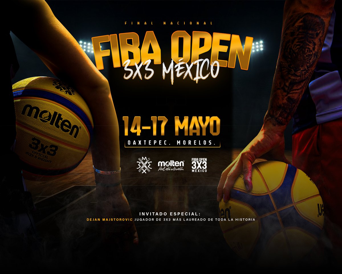 MoltenMex's tweet photo. ¿Estás listo? 😎

Estamos a pocos días de la Final Nacional 𝑭𝑰𝑩𝑨 𝑶𝑷𝑬𝑵 3x3 México en Oaxtepec, Morelos. 📍

#Molten #FeelTheEmotion #3x3México #FIBAOPEN https://t.co/628xG1F8nZ