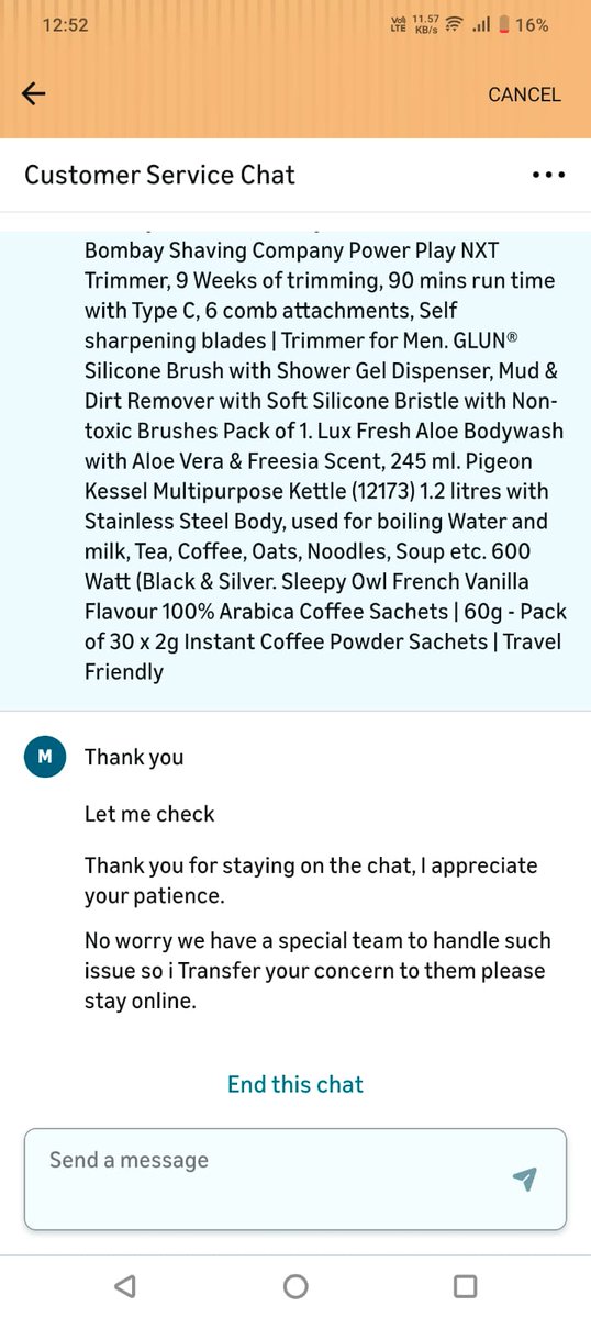 _sadiq_hasan's tweet photo. Hey @AmazonIN @ConsumerHelp_ , order #408-7392871-3315528 marked delivered but never arrived. Contacted on 8th May as instructed — just got bounced between 4 agents with ZERO resolution. And I am still in the chat. This is embarrassing for a company your size. Fix it! #Amazon https://t.co/1iwiAfJgMB