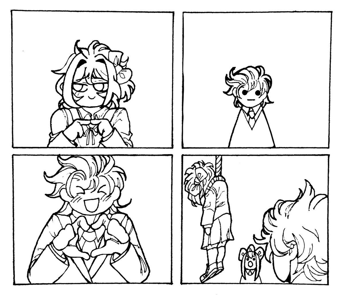 Rodolfator's tweet photo. Sayori: MC… ¿me quiere?

MC: no, no te quiero.

MC: ¡Te AMOOO!

Sayori: ...

#ddlc https://t.co/lcxNDrd6p8