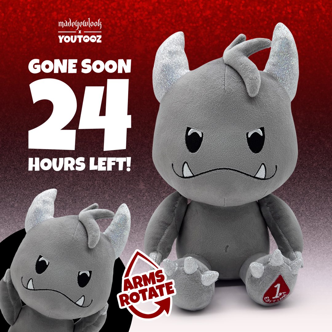 madeyewlook's tweet photo. 24 HOURS LEFT to order my lil’ guy. He’s just a lil’ guy. Don’t you want your very own lil’ guy?? After this, he’s gone FOR ALL OF ETERNITY https://t.co/EcMnhWsW0Y @youtooz https://t.co/O9FyZfWRSl