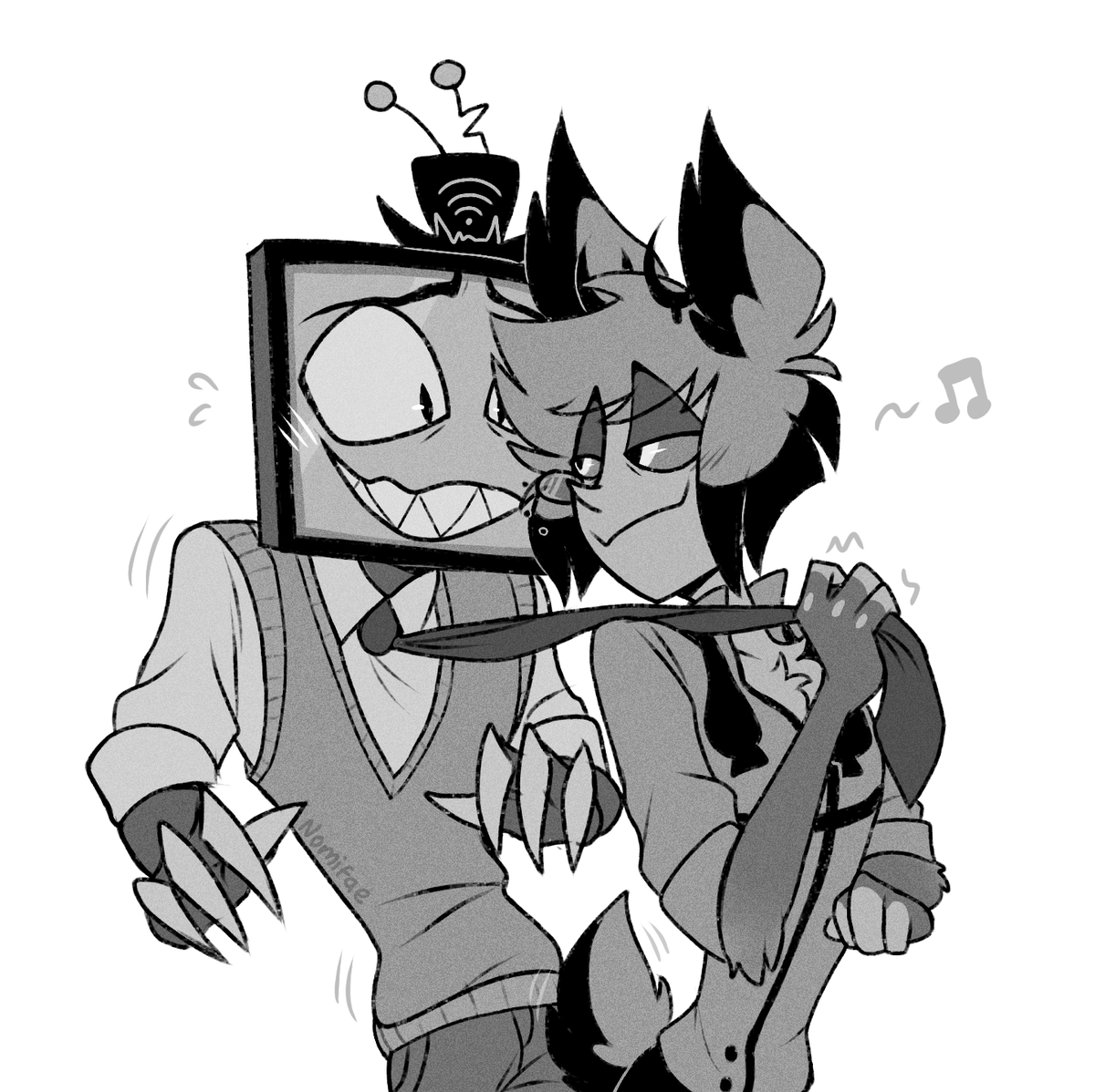 Nomifae_'s tweet photo. tie
#RadioStatic #HazbinHotelFanart https://t.co/xeCYw3rzNh