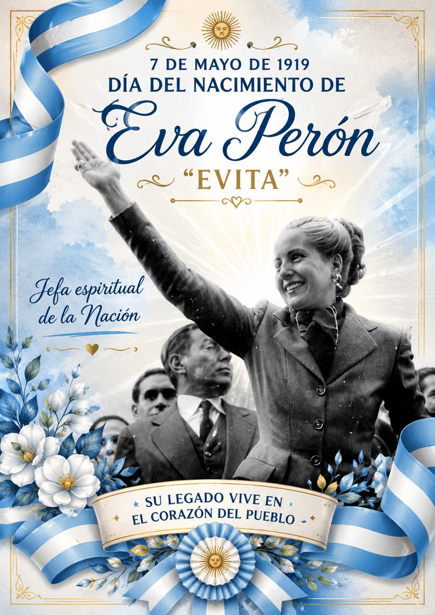 "...el pueblo no cambia de ideas 
Lleva las banderas de Evita y Perón!!"🇦🇷✌🏻❤️‍🔥
#EvitaEterna
#EvitaCapitana
