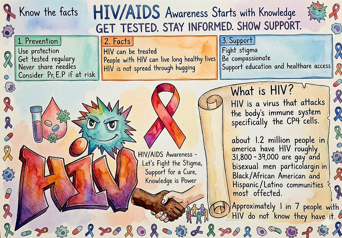StubbsHealth's tweet photo. My students hand drawn work, enhanced by AI https://t.co/LZGq26wLC7
