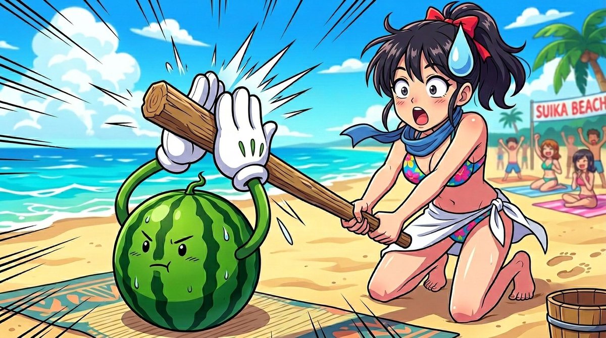 スイカ割りチャレンジ2 A Classic Scene of Japanese Summer （日本の