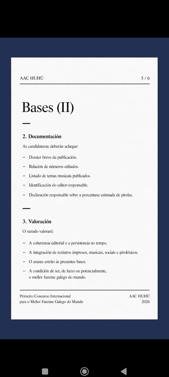 HuhuAAC's tweet photo. Bases do primeiro premio internacional para o mellor fanzine galego do mundo:
#Sárria #Huhú #Macheta #fanzinegalego #fanzine https://t.co/qZvnZVVZ2u