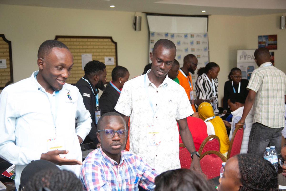 FDCyouthOnline's tweet photo. Our youth; Eng. Masawi Ivan (Mbale) &amp; Asiimwe Karen (Masindi) are representing the voices of Uganda’s youth opposition at Program for Young Politicians in Africa #PYPA2026 happening in Jinja City alongside other youth leaders from Uganda, Kenya, and Tanzania. https://t.co/NK8Oy9N3kU