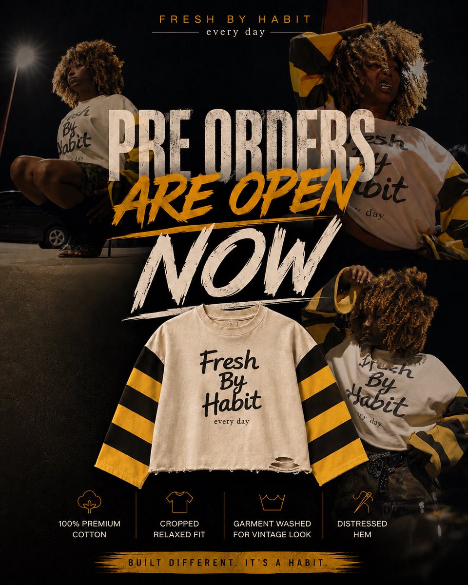 e_prewitt123's tweet photo. 🚨 PRE ORDERS LIVE. 🚨
The wait is over. Fresh By Habit is officially live. 🖤

Pre orders are only open for TWO WEEKS ⏳ and quantities are limited.

Use code REALONEFBH for FREE SHIPPING 🚚 during the first week.

https://t.co/DxOXc5rX3Y https://t.co/W2CjYDI2Jp