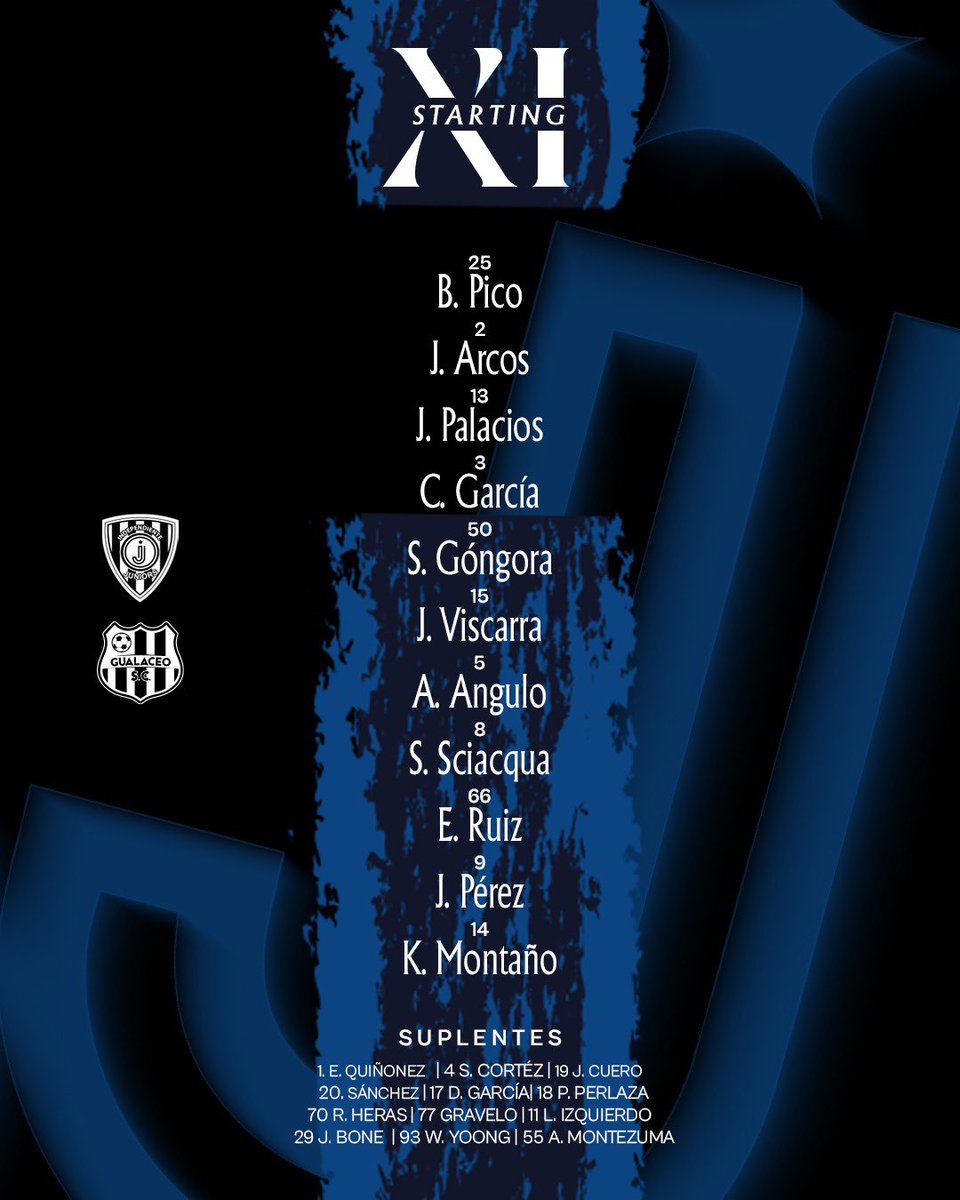 INDJRS_EC's tweet photo. 🚨 @bancoguayaquil presenta:
1⃣1⃣ 📝Alineación #JRS 🆚 Gualaceo 
#somosidv #somoselvalle 
#unclubdiferente https://t.co/4jdvuhnOHC
