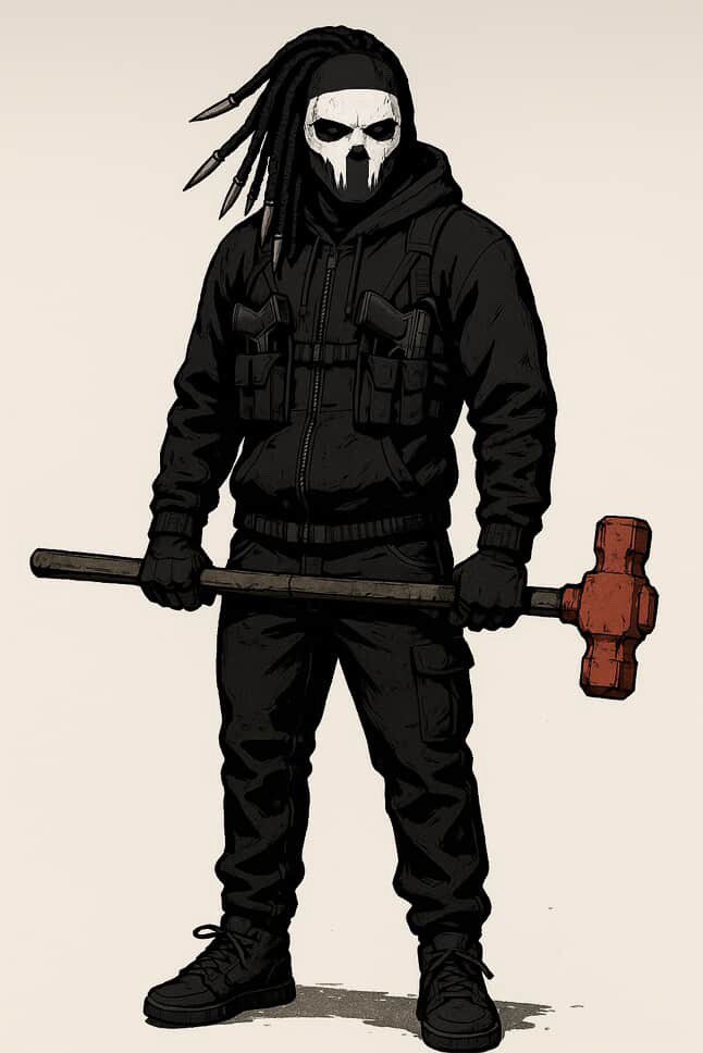 JusAGuyinToms22's tweet photo. A enemy to both Grey-Wolf and Dead Face???

Meet Knave !! Every Brooding vigilante  needs a Clown to keep the mood light.. but this guy isn’t that kinda Clown!! 
The silent mercenary.(He’s More Deathstroke/Vega , than Joker.) 
@NewEraComicsLLC https://t.co/t149BdNv7v