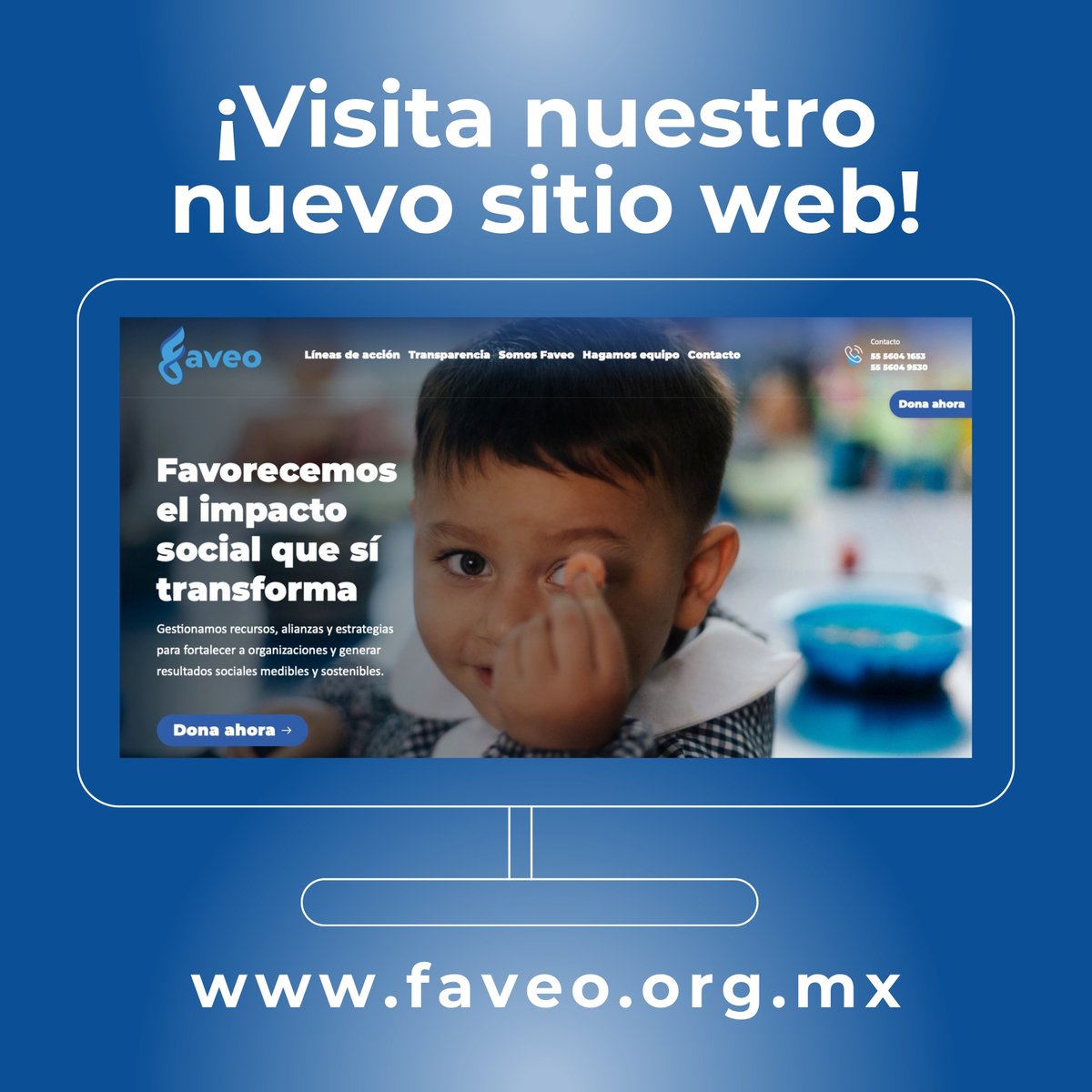 fundacionfaveo's tweet photo. En Faveo evolucionamos para estar más cerca de quienes creen en un mejor presente y futuro para infancias, adolescencias y sus familias.

Conoce nuestro nuevo sitio https://t.co/oWGaDlK3r9 donde descubrirás nuestro trabajo, alianzas y las causas que impulsamos.

#SomosFaveo https://t.co/bMYMc2SHBL