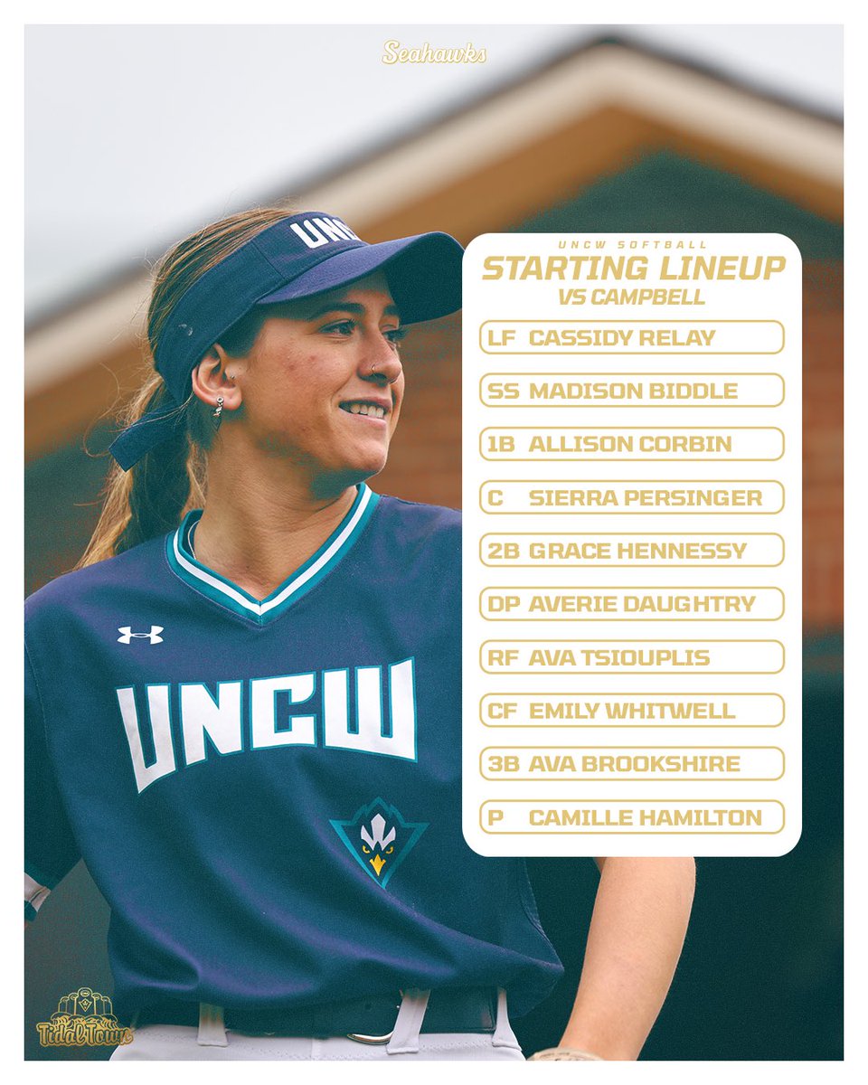 UNCWsoftball's tweet photo. today’s starters 💪

📺📊 https://t.co/sdq2XEJtOY

#SeahawkSoftball | #Team42 | #TidalTown https://t.co/FKH5kmGmEh