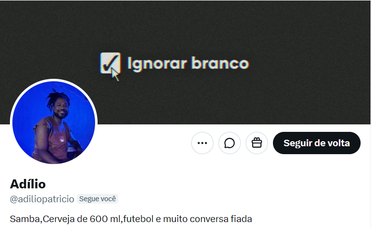 cara, isso me destruiu...

acabei de descobrir que ele me seguia. e eu não tive a chance de trocar ideia, seguir de volta, conhecê-lo. 

que merda. que tristeza.

vá em paz, irmão
desculpa não ter percebido antes