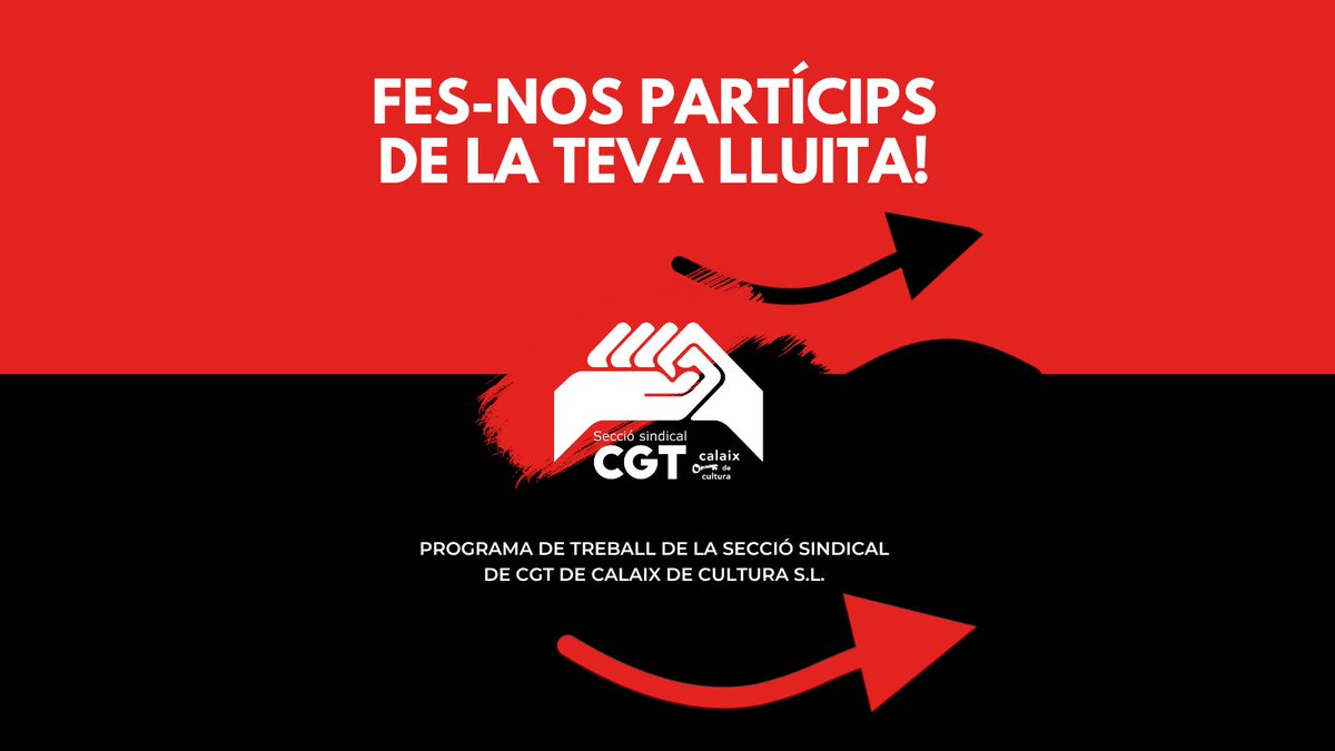 sscgtcdc's tweet photo. Ara fa quatre anys vam constituir la primera secció sindical a Calaix de Cultura, i ho vam fer com a CGT. L’empresa s’ho va prendre com un atac i ens va intentar esclafar, però no se’n va sortir. Obrim fill 👇 https://t.co/ST340e8xNl