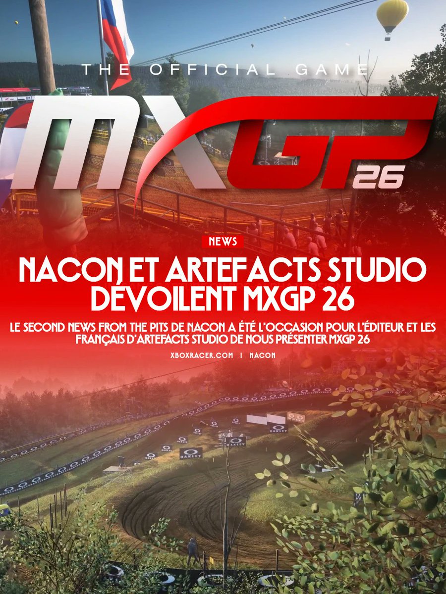 xboxracer's tweet photo. Le second News From The Pits de Nacon a été l’occasion pour l’éditeur et les français d’Artefacts Studio de nous présenter MXGP 26
@NaconGaming #MXGP26 #PlayStation5 #XboxSeriesX
▶ Lien en commentaire
▶ Retrouvez l'article sur le site https://t.co/n6rdnaoVYa