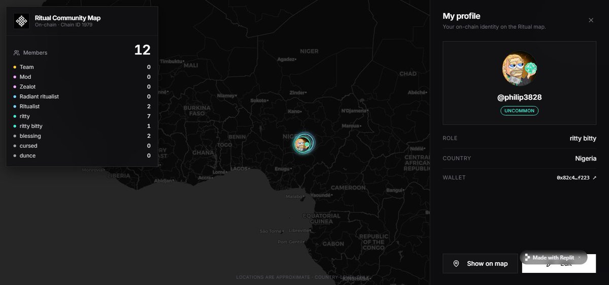 philip3828's tweet photo. DAY 98 of writing contents on @ritualnet 

RITUAL TESTNET DAY 14
I checked out the Ritual Community Map app, I minted the ritual sbt on the ritual staking app and also tested siggy streaks app.

Links Below

DC
The Solid Team Up, The Ultimate Test, Karaoke

Gritual🕯️ https://t.co/45souEqMkZ