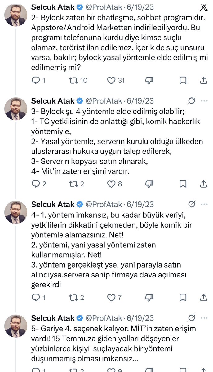 ProfAtak20's tweet photo. 4- Aşağıdaki capste 3. maddede belirttiğim hususta eksiklik olduğunu da belirtmek isterim. Direkt server değil de serverın yedeğini sattılarsa kim dava açacak, kime dava açacaksınız? Zaten serverın yasal hakkına sahip adam parayı aldıysa neden dava açacak? Alan memnun, satan memnun. Üstelik alış veriş nakit üzerinden yapıldıysa elde kanıt da olmaz. 

Maalesef sorunlu bir konu…