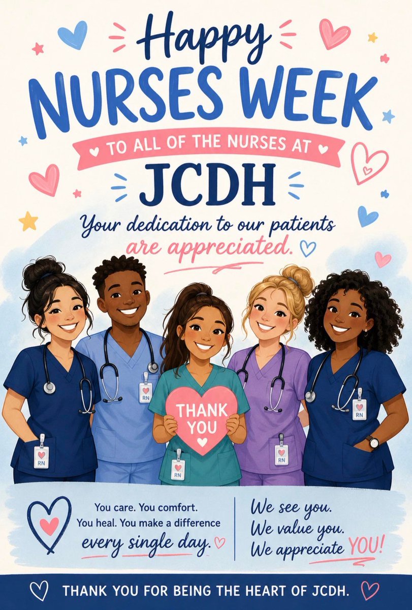 jcdhtweets's tweet photo. Join us in recognizing the JCDH nurses who work tirelessly to keep Jefferson County healthy. From clinics to community outreach, from patient education to emergency response—you are essential to the wellbeing of our residents. Thank you for all you do! https://t.co/bnL1K0Nzbl