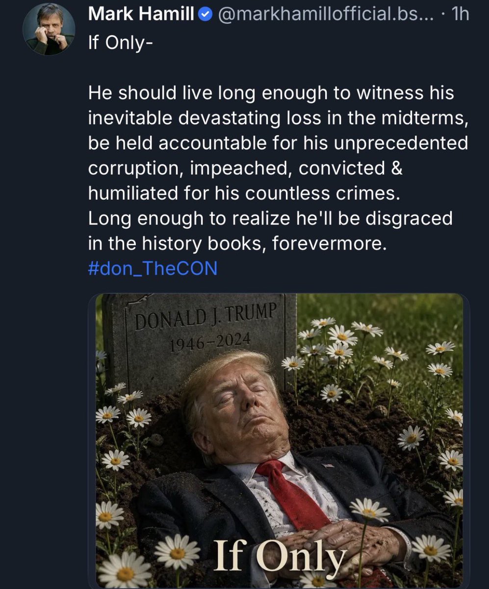 Sick, twisted &amp; evil. The Left’s hatred knows no bounds.

Violence is NOT ok. And a pathetic, washed-up actor calling for the President’s murder is utterly disgraceful.