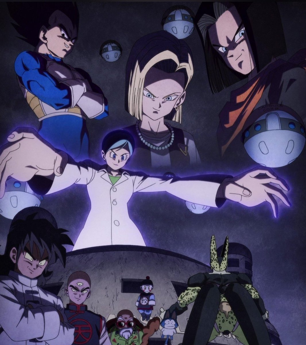 ChonchoMann's tweet photo. @GoketerHC People are asking "Where's Goku?" when the artist is referring to Dr. Hedo's description of Bulma and her "army"
Gohan, Piccolo, and Pan are there because that's who they fought at their new base
If anything, where's Puar? https://t.co/eOxTNzRO9m