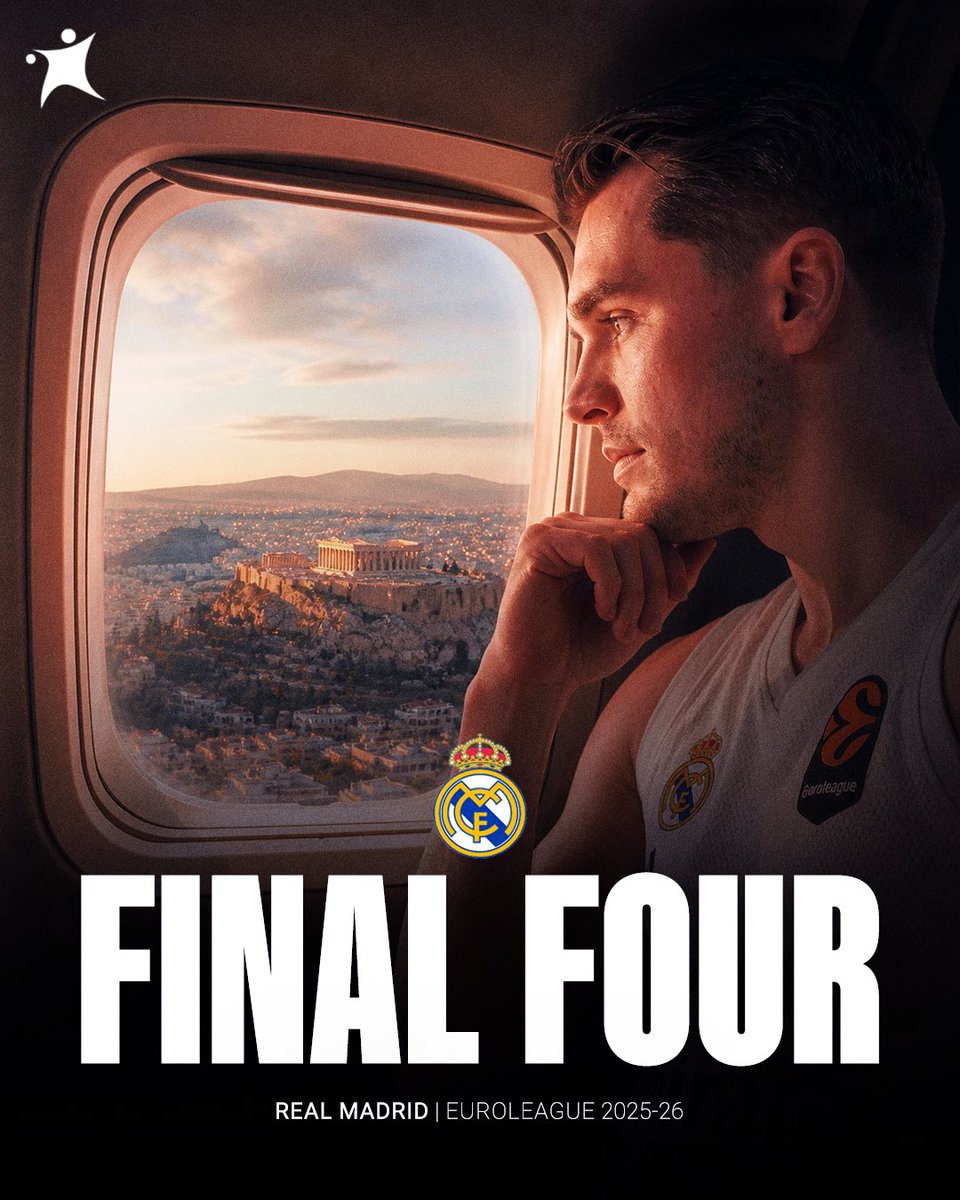 BasketNews_com's tweet photo. Real Madrid add another EuroLeague Final Four to their legacy as they head to Athens 🛫 https://t.co/5dxGRAHWjM