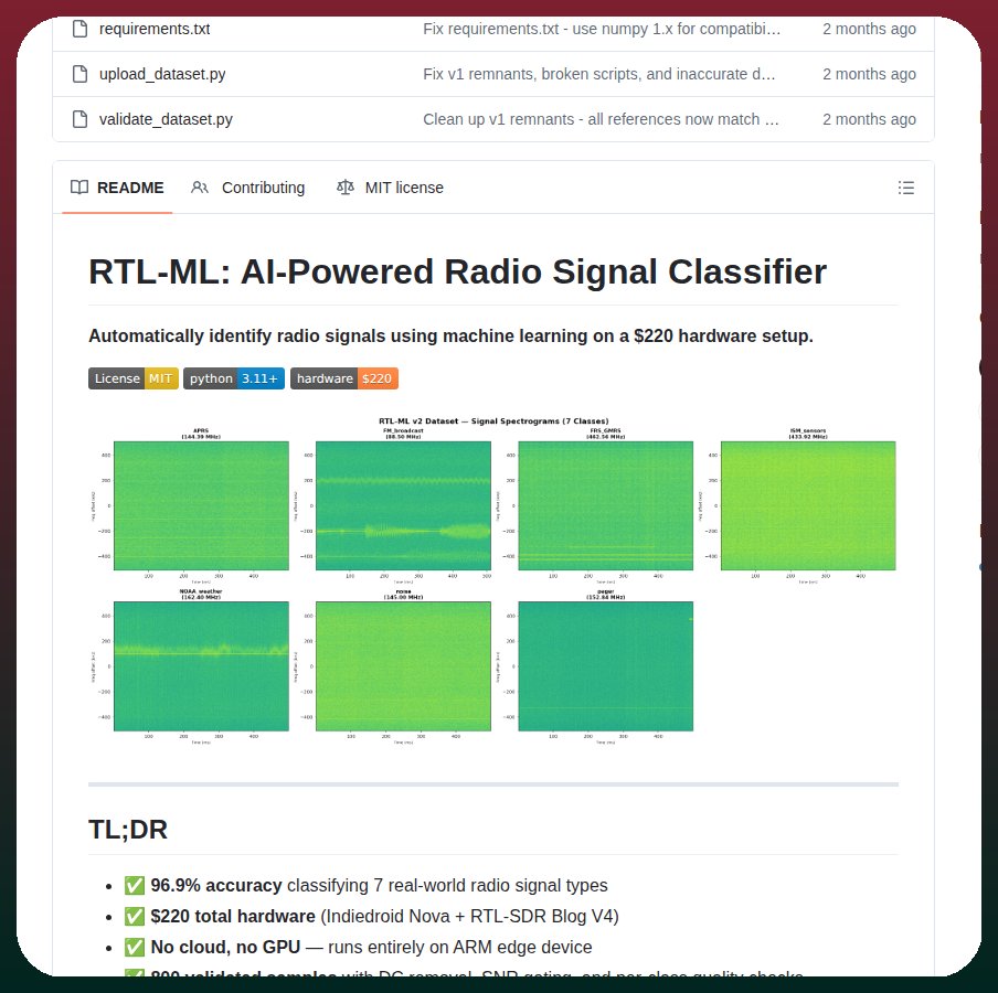 Classifies radio signals on $220 ARM hardware

github.com/TrevTron/rtl-ml
