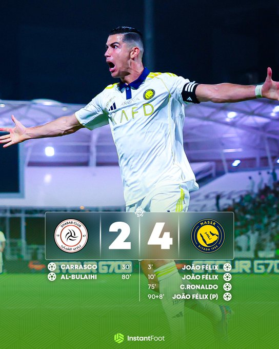 النصر يحقق فوزًا ثمينًا بنتيجة 4-2 أمام الشباب ويقترب أكثر من تحقيق لقب دوري روشن 