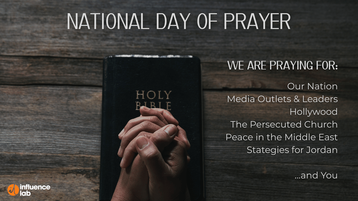 TheInfluenceLab's tweet photo. It's National Day of Prayer! 
Here's our prayer list... and you're on it. 🙂

The mission always begins with prayer. Join us in praying for the name and glory of Chris to be magnified all over the world in the digital age! 

#nationaldayofprayer2026 https://t.co/P68nWJsmgQ