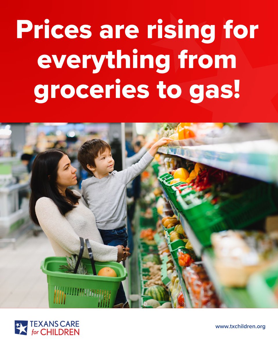 putkids1st's tweet photo. Let's make sure the Legislature supports a strong SNAP program to make food more affordable for families, seniors, and other Texans! #TXlege https://t.co/H4zVwQ2a1j