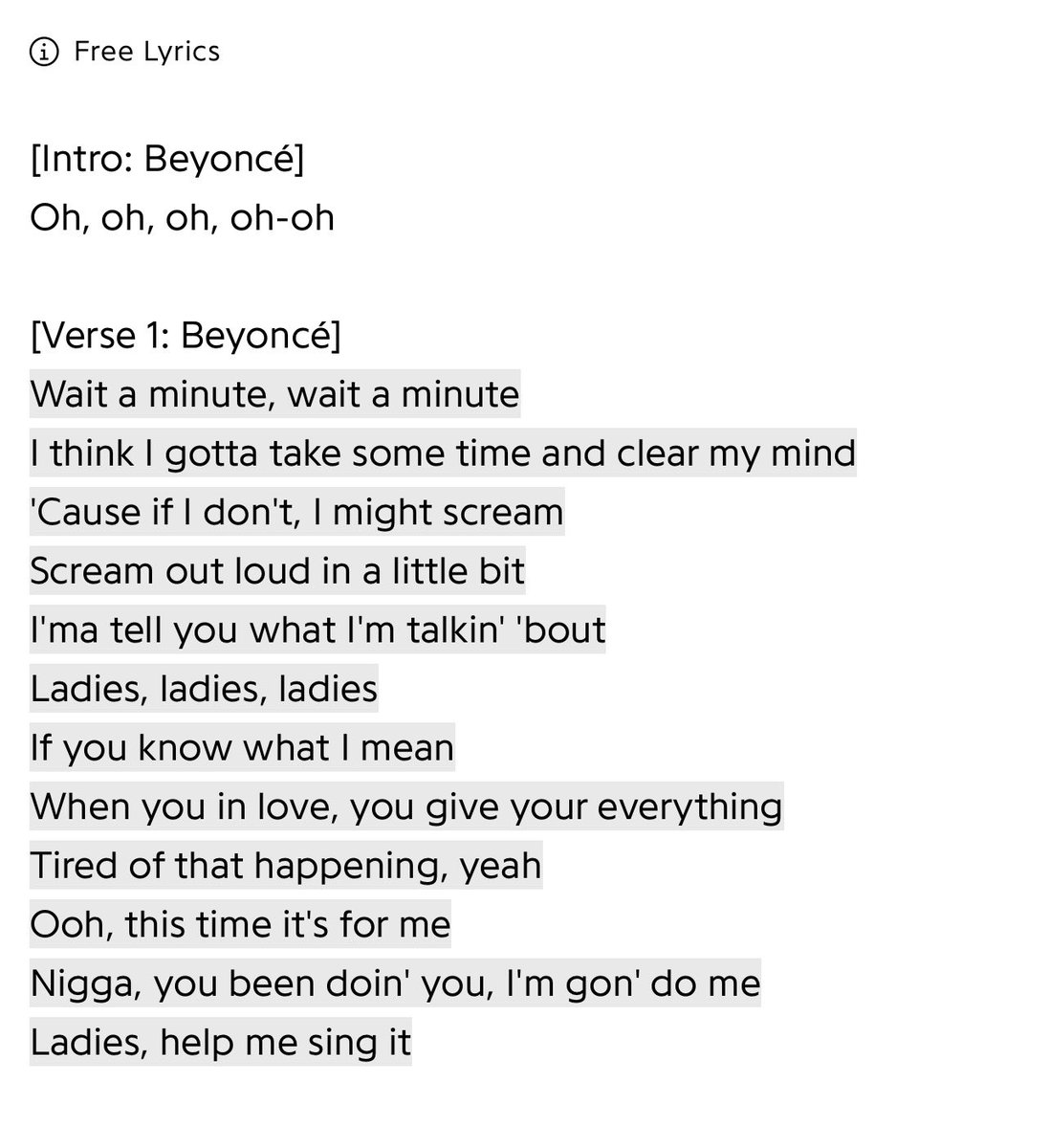 kinda funny that beyoncé gets bird and no storytelling allegations when ...