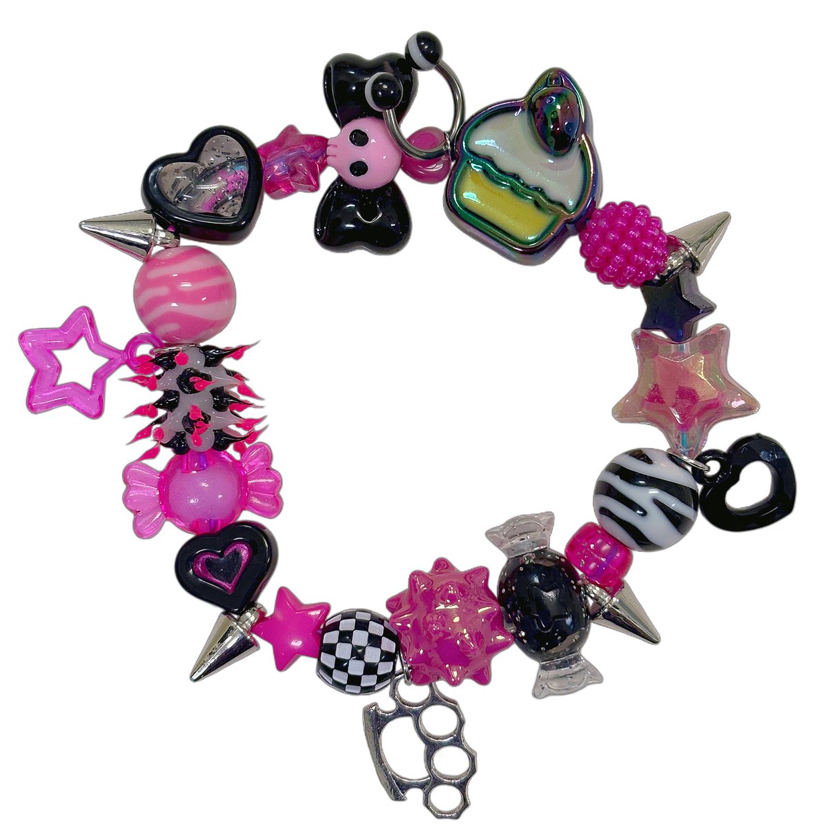 Kandi for a scene baddie ☠️💗🖤