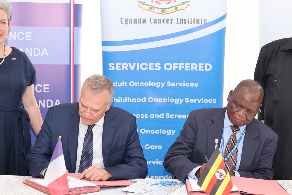 ChimpReports's tweet photo. Uganda Cancer Institute, French Firm Sign Deal for New Oncology Centre in Western Uganda #ChimpReportsNews @UgandaCancerIns @FrenchEmbassyUg @UgandaMFA 
@DianaAtwine 
https://t.co/luA7rwWFfp https://t.co/TTgDHJNFHh