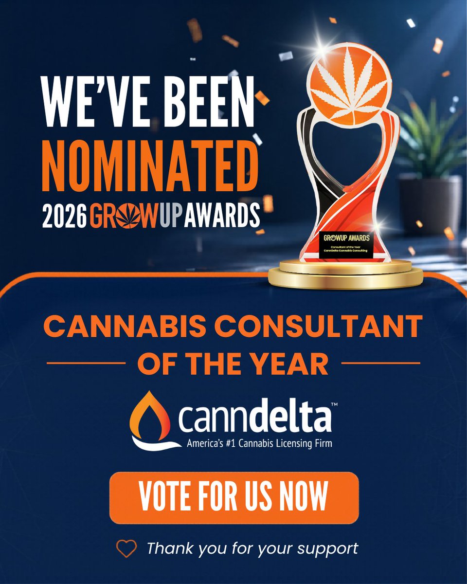 CannDelta's tweet photo. We’ve been nominated!

Your support means so much to our team. If you’d like to vote for CannDelta, visit the link below and cast your vote today.

Vote here: https://t.co/p3lToAnTbc

Thank you to our clients, partners, and community for being part of this journey. https://t.co/VdxXdq6Sbz