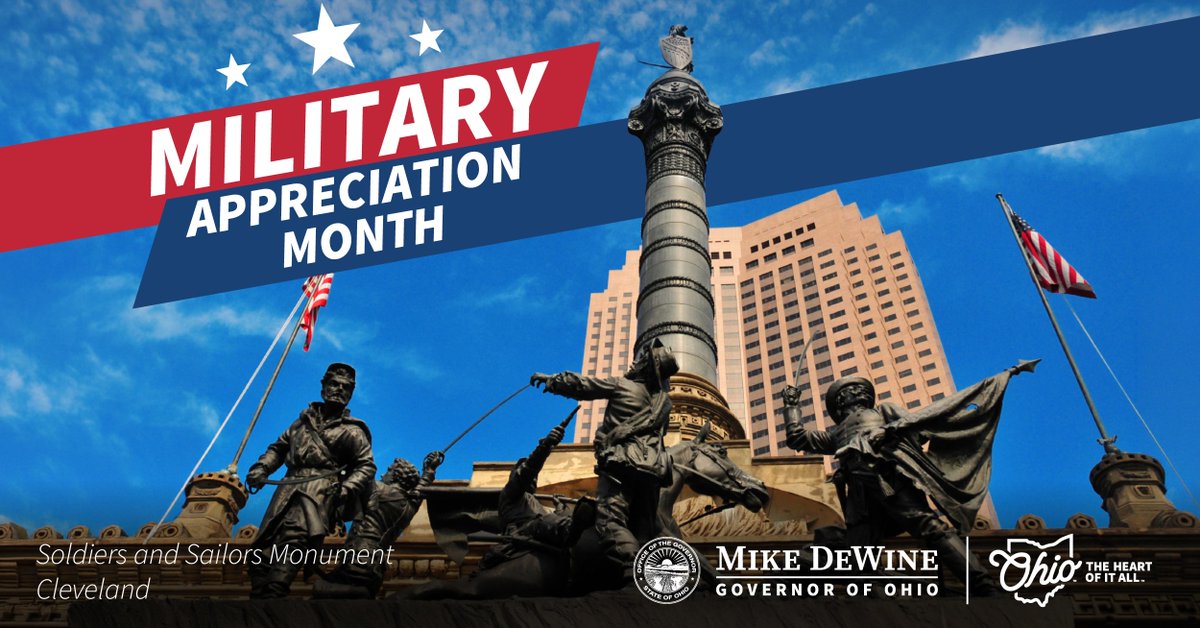 GovMikeDeWine's tweet photo. Fran and I join all Ohioans in honoring the brave men and women who have served and continue to serve our great country. Ohio is proud to be a military-friendly state, and we are grateful for the sacrifices our service members and their families have made to protect our freedoms. https://t.co/but0sS1Y9X