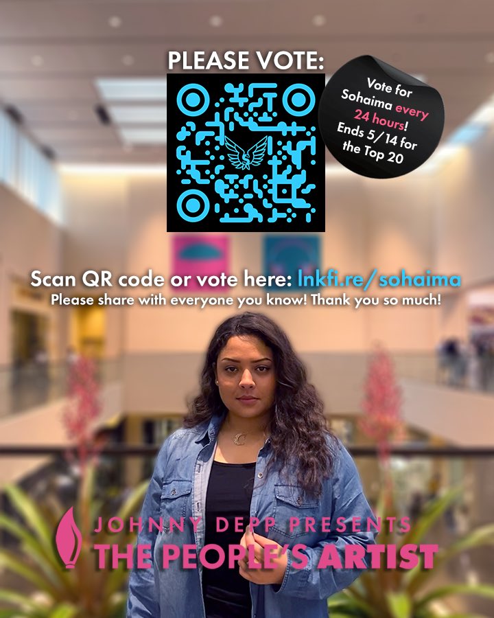 ShabnamAmini's tweet photo. 🖼️✨ 7 days left to vote + donate to boost votes: https://t.co/asqMacnXr7 - Please vote for me EVERY 24 HOURS! 💜🎨🖼️ The only way I can win this thing and secure my spot in the Top 20 at this point is through your donation boosts.

#Sohaima #SohaimaMusic #1111Sohaima #NewMusic https://t.co/zpZN1taO7Q
