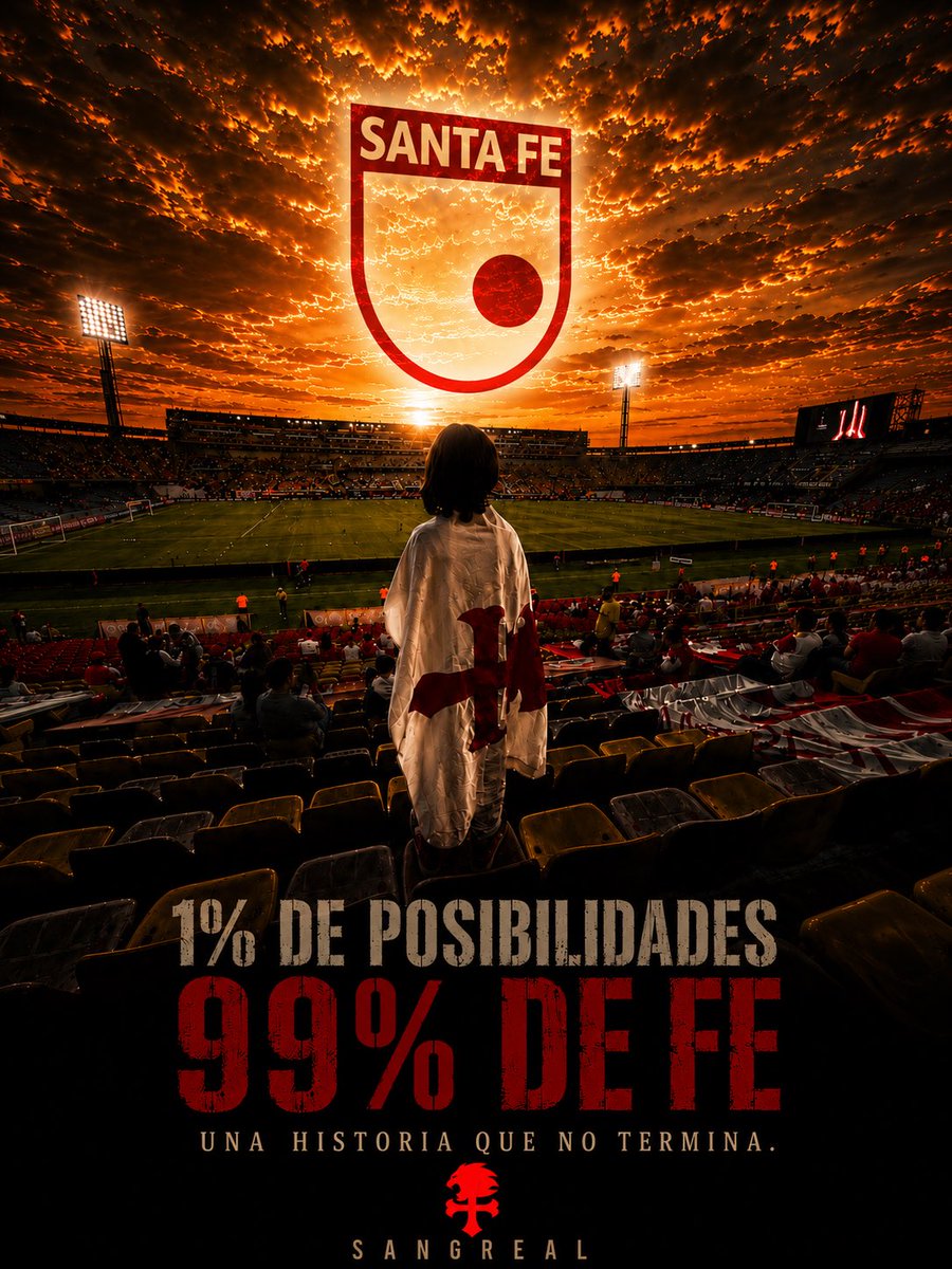 La_Sangreal's tweet photo. Nos arrebataron la victoria sobre el último suspiro…
pero olvidan algo:

las gestas de este escudo nunca nacieron desde la comodidad.

Nacieron del caos,
de la tormenta,
de lo imposible.

Y ahí seguimos.
Con vida.
Con hambre.
Con fe. 🩸⚪️❤️‍🔥🦁

1% posibilidades.
99% fe. @SantaFe https://t.co/qSr9qXjb5y