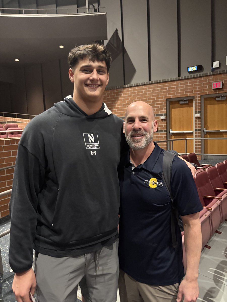 ClarkstonBball's tweet photo. Congrats to Cole Charter (Calvin) &amp; Hayden Flavin (Northwestern Football) for signing to play at the next level!!! #ClarkstonBasketball https://t.co/VSBKaQ277j