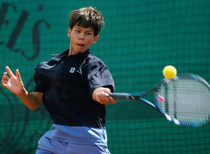 nadalprop_'s tweet photo. Pat Cash: “I was meant to play an exhibition match in Mallorca. 30 mins before, Becker says he can’t play. They tell me ‘you will play a 14 year-old’. I go on court, ready to give him a few games, so he won’t be upset. 

I lose 2-0, and ask him for his name:

‘Rafael Nadal.’” 🐐 https://t.co/zpa8ktEffr