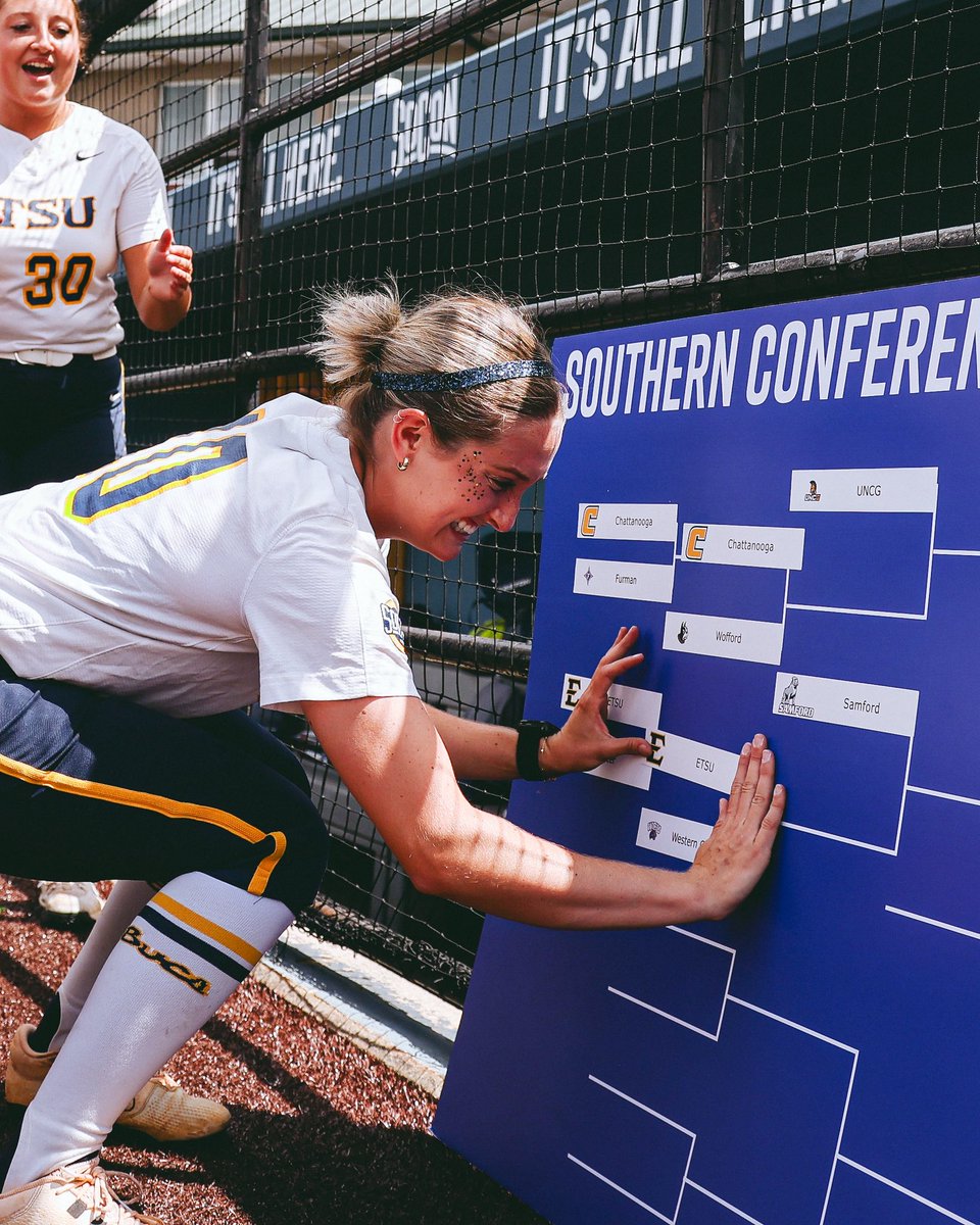 ETSUSoftball's tweet photo. MOVING ON 🔥

Your No. 6 Bucs advance to the next round and will face No. 3 Western Carolina at 7 p.m. in Frost Stadium 🙌

#GoBucs | #DEEP⚓️ https://t.co/d4ampox9yR