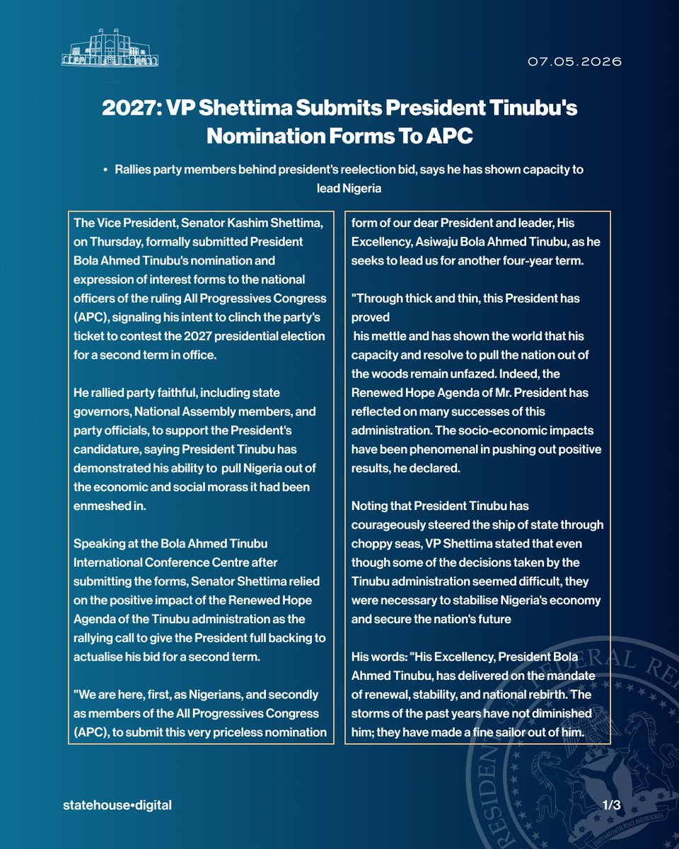 Presidency Nigeria tweet media